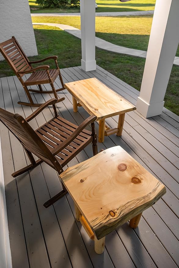 Log Pine and Cedar End Table - Image 6