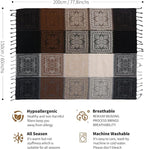 Boho Throw Blanket, Chenille Jacquard Tassels Throw Blankets - Image 4
