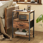 SUPERJARE Nightstand with Charging Station, Bed Side Table with Adjustable - Image 9