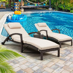 HOMREST Chaise Lounge Chairs Set of 2 by HOMREST