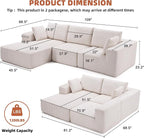 108” Modular Sectional Sofa, Cloud Sectional Couch - Image 3