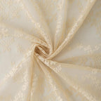 YJ YANJUN Vintage Lace Curtains 63 Inch Length Antique Chic Floral Beige Sheer - Image 5