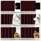 100% Blackout Curtains 90 Inch Length 2 Panels Set - Image 5