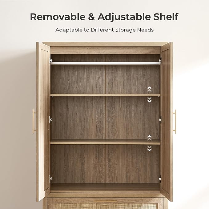 SICOTAS Larger Armoire Wardrobe Closet, Boho Armoire Clothes Organizer - Image 3