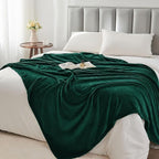 BEDELITE Fleece Blanket Soft Plush King Bed Blanket Forest Green 108"x90" | - Image 5