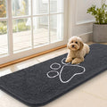 OLANLY Dog Door Mat for Muddy Paws 59x20, Paw Print Design Chenille Mud Mat | by OLANLY