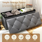 Folding Ottoman with Storage Bench, Storage Ottoman Bench, 30 Inches Ottoman - Image 8