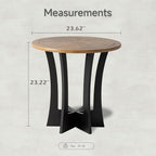 COZAYH Farmhouse Round End Table - Image 2