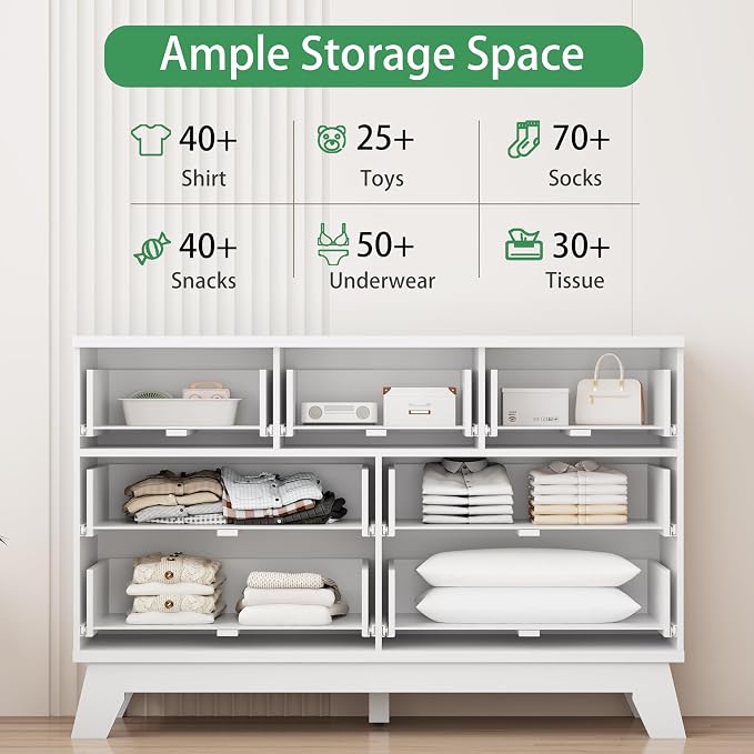 Xixini Fluted Dresser for Bedroom - Image 3