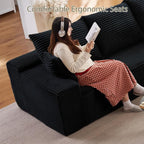 140" Sectional Cloud Couch for Living Room, Modular Floor Deep-Seat Sofa - Image 3