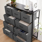 Sweetcrispy 9 Drawer Fabric Dresser Tall Chest Storage Organizer Tower - Image 2