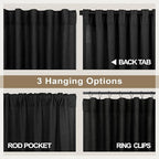 Pitalk 102 Inch Long Curtains Black - Image 5