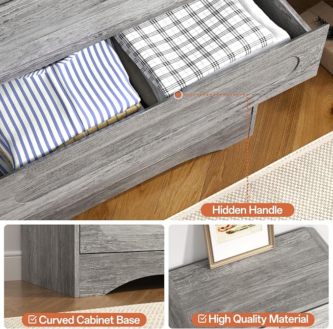3 Piece Bedroom Set, Dresser and Nightstand Sets - Image 7