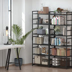 NUMENN 6 Tier Bookshelf, Tall Bookcase Shelf Storage Organizer, Modern Book - Image 5