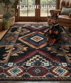 Rustic Cabin Area Rug for Bedroom 6x9, Machine Washable Lodge Bear Rug - Image 6