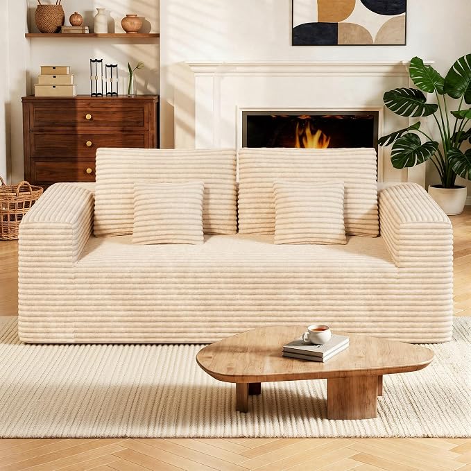Luxanimarion 80'' Modern Cloud Loveseat Sofa, No Assembly Required Deep Seat by Luxanimarion