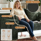 Loveseat Sofa Bed, Convertible Silky Velvet 5-in-1 Foldable Boneless Sleeper - Image 5