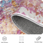 8x10 Area Rugs, Abstract Modern Ultra Soft Washable Rug, Non Slip Carpet - Image 5
