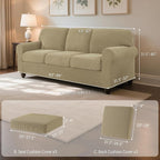SUBRTEX 7 Pieces Stretch Sofa Slipcover Sets Couch Cover Sets Backrest Cushion - Image 3