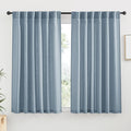 RYB HOME Linen Semi Sheer Curtains 63 inch Length by RYBHOME