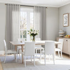 Light Gray Linen Curtains for Living Room 120 Inches Long Back Tab Light - Image 7