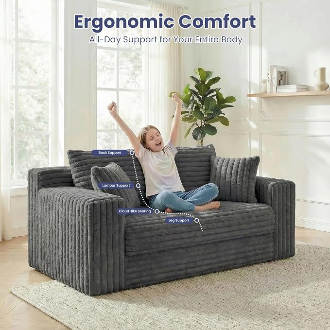 3-in-1 Convertible Sofa Bed: Boneless Loveseat Sleeper & Folding Couch Bed - Image 6