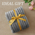 BEDELITE Ribbed Fleece Throw Blanket - Image 2