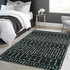 Lahome Moroccan Black Rug for Bedroom Washable Area Rugs 4x6 Non-Slip - Image 6