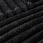 Exclusivo Mezcla Striped Fleece Throw Blanket - Image 4