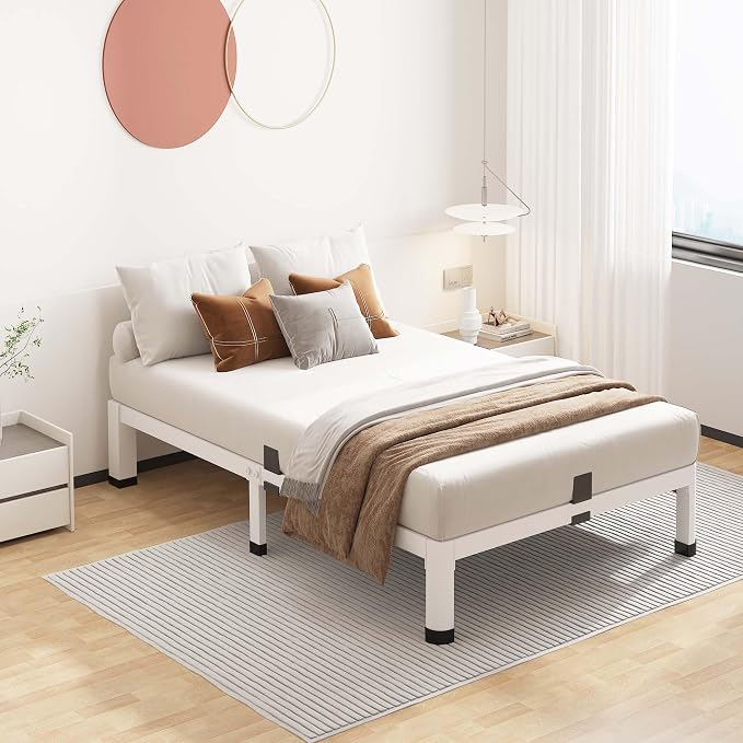 ROIL 7 Inch White Twin Bed Frame - Image 6