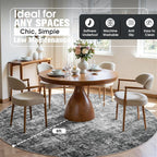 Aelenmu Round Rug 8ft Washable Rug - Image 3