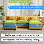 Oprisen 120" Modular Sectional Sofa, Comfy Cloud Couch Sectional Sofa - Image 3