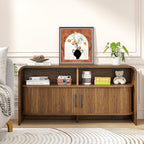 Small TV Stand for Bedroom, Low Fluted TV Console for 40 43 Inch, Mid Century - Image 3