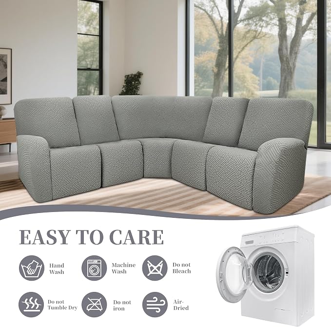 100% Waterproof Sectional Recliner Couch Covers - Image 8