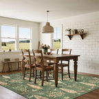 Washable Rugs 8x10 Area Rug for Living Room, Dining Room-Tree Green | Ultra - Image 8