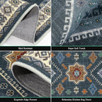 HEBE Boho Kitchen Rugs Set of 3, Non Slip Washable Kitchen Mats - Image 4