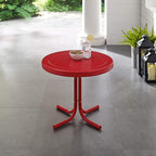 Crosley Furniture Griffith Weather Resistant Retro Metal Outdoor Side Table - Image 7