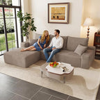 95" Cloud Sectional Couch with L-Shape Chaise, Modular Comfy Sofa Chaise Longue by ODUWA