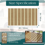 Striped 3x5 Entry Rug, Washable Indoor Outdoor Mats - Image 8