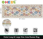 HEBE Hallway Runner Rug 2'8''x8', Washable Non Slip Kitchen Rug Runner | Soft - Image 2