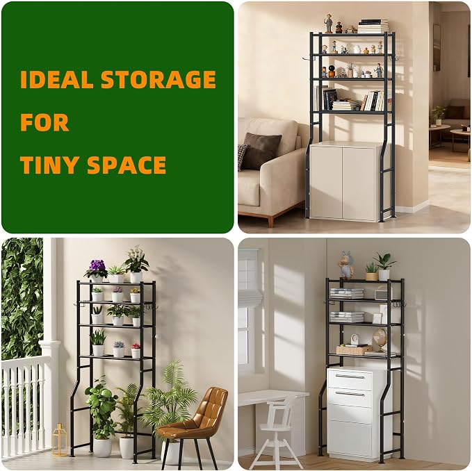GloTika 4-Tier Over Toilet Storage - 150lb Total Capacity Metal Bathroom - Image 6