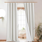NICETOWN 100% Absolutely Blackout Linen Curtains - Image 9