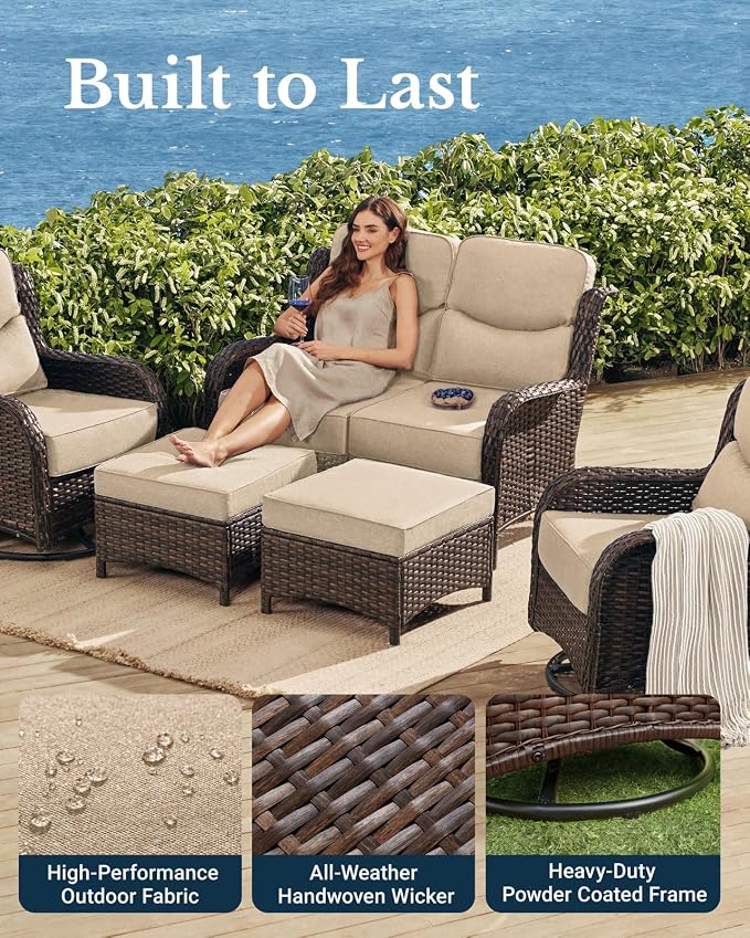 HILLGA Luxury High Back Patio Furniture Set - Image 7