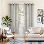 YoungsTex Dark Grey Linen Curtains 72 Inch Length - Image 2