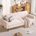 Tbfit 77.2" W Linen Sofa Couch, Mid Century Modern Decor Loveseat Couches by TBfit