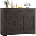 HOSTACK Modern Farmhouse Buffet Sideboard Cabinet, Barn Doors Storage Cabinet by HOSTACK