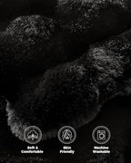 Ultra Soft Cozy Faux Fur Throw Blanket, Fuzzy Plush Thick Bubble Blanket - Image 6