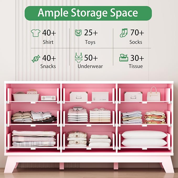Xixini Fluted Dresser for Bedroom - Image 3