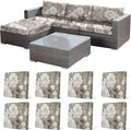 CALBODE 8Pcs Stretch Patio Cushion Cover, Vintage Floral Printed Couch & Sofa by CALBODE