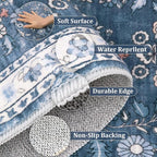 Yamaziot 2x6 Washable Hallway Runner Rug Non Slip Floral Carpet, Stain Resistant - Image 5